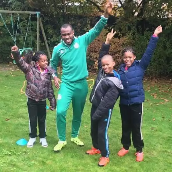 Vincent Enyeama Shares Cute Photo Of Himself With His Three Children